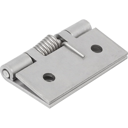 Kipp Spring Hinge Spring Closed A=50, B=50, Stainless Steel Bright K1173.150501